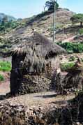 Lokln vesnice Lalibela. Sever, Etiopie.