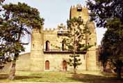 Krlovsk hrad v Gonderu. Sever, Etiopie.