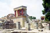 Knossos, Minoansk hlavn msto. Prvn palc byl postaven okolo 1900 B.C., Krta. ecko.