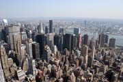 Pohled z Empire State Building, Manhattan, New York. Spojen stty americk.