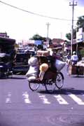 Becak v Yogyakarta. Jva, Indonsie.